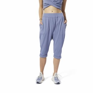 Reebok Studio Jersey Hosen Damen - Indigo - DE 217-LPN